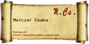 Melczer Csaba névjegykártya