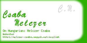 csaba melczer business card